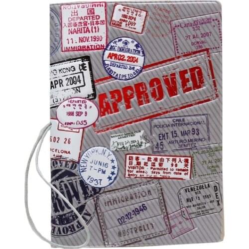 60PCS / LOT Synthetic Leather Patterns Passport Holders Ticket Protector card holder Bag Organizer passport cover for Travel