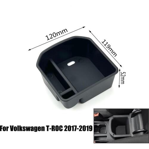 Car Central Armrest box storage box Interior Accessories Stowing Tidying For Volkswagen t roc troc T-ROC 2017-2019