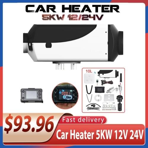 Car Heater 5KW 12V 24V Air Diesels Heater Parking Heater With Remote Control LCD Monitor For RV Motorhome Trailer Trucks Boats
