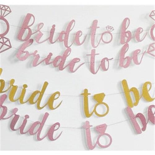 Bride Banners Bachelorette Hen Party Team Bride to Be Bridal Party Supplies Flags and Banners Wedding Love Favors DIY ASD090