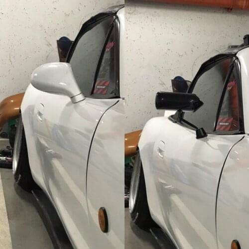 For 95-99 Eclipse F1 Style Manual Adjustable Carbon fiber look Painted Side View Mirror