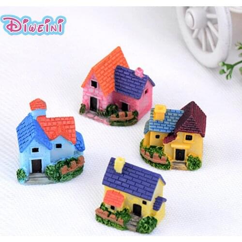 European Village Figure cartoon House Mode Miniature Figurine Pretend play Kitchen Toy Doll House DIY Accessories gift Baby Gift