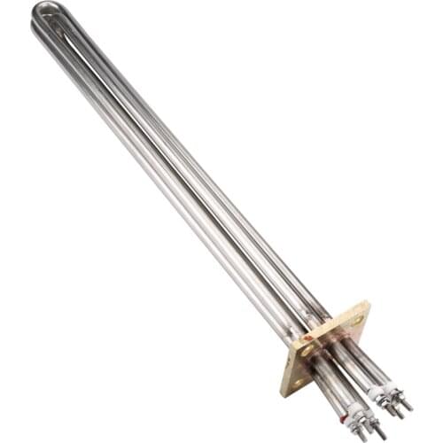 Isuotuo 65x65mm Brass Square Head Heating Elements, Foursquare Electric Heater Pipe, Heating Pipe, Electrical Parts