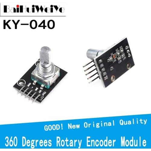 KY-040 360 Degrees Rotary Encoder Module For Arduino Brick Sensor Switch Development With Pins KY040 NEW