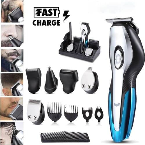 Rechargeable Electric Hair Trimmers 11 in 1 Hair Clipper Electric Shaver Beard Trimmer Men Shaving Machine Cutting Nose Trimmer