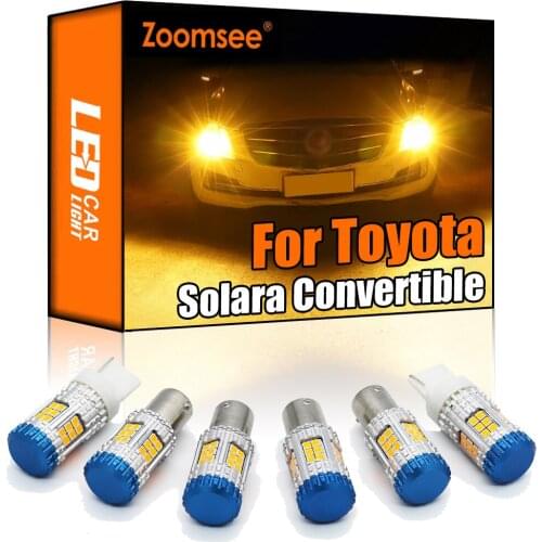 Zoomsee Canbus For Toyota Solara Convertible 2000-2008 No Hyper Flash Error Auto LED Turn Signal Light Indicator Bulb PY21W W21W