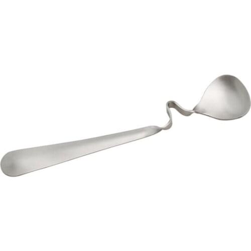Stainless Steel Honey Spoons Multifunctional Milk Coffee Mixing Spoons Teaspoon with Curved Handle LX6702