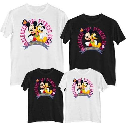 Disney Mickey Mouse Goofy T shirt Summer Comfortable 100% cotton Fashion womens t-shirt 2021 Clothes girl mom daughter sets