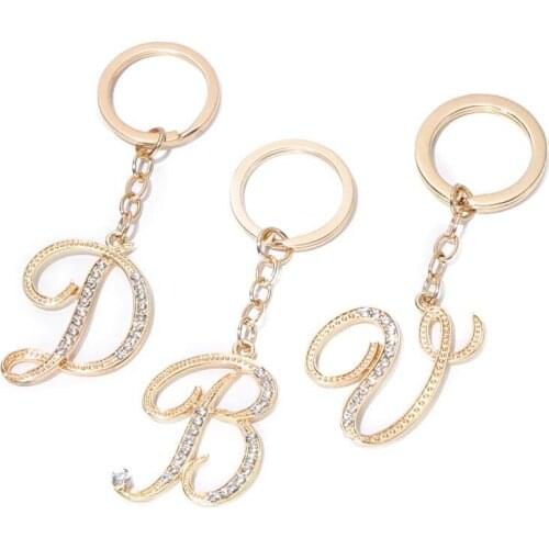 Trendy 26 Letter Pendant Key Chain Women Men Acrylic Keychain A To Z Keyring Holder Luxury Key Ring Charm Bag Accessories Gift