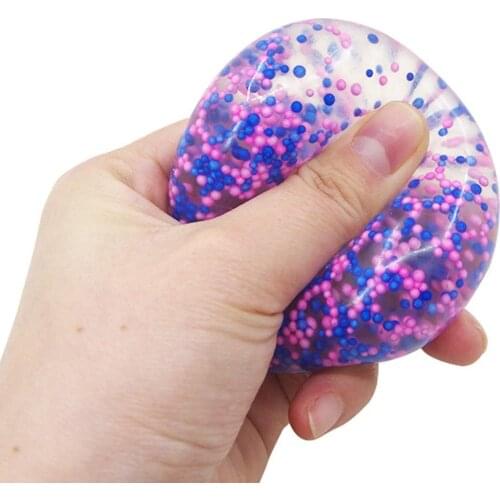 Stress Reliever Ball Squeeze Hand Ball Toy Squash Soft Kids Toy Washable Colorful and Fun Portable Sensory Toy Hand Workout Toy