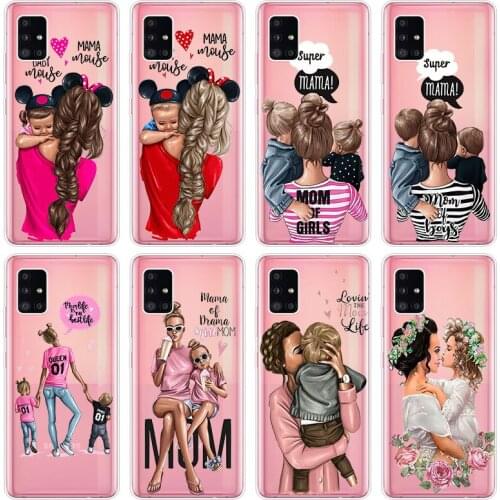 Baby Mom Girl Soft Case for Samsung Galaxy A12 A02 A03S A21S A22 A32 A52 A72 A82 Quantum 2 S21 Plus FE Ultra M02S M12 Cover