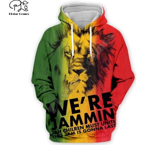 Newest Reggae Lion Singer HipHop Legend Bob Marley Funny NewFashion Harajuku 3DPrint Men/Women Autumn Pullover Casual Hoodies B9