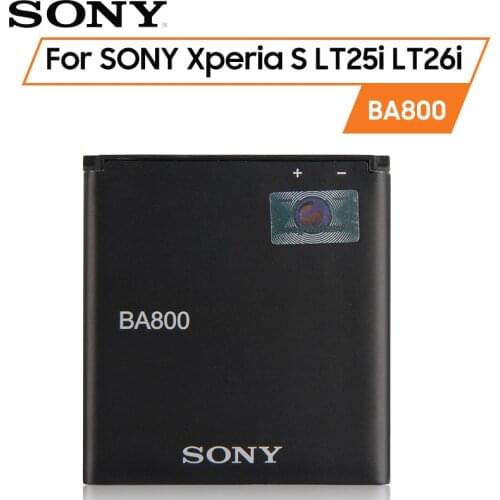 Original Sony Battery For SONY Xperia S LT25i Xperia V LT26i AB-0400 BA800 1700mAh Authentic Phone Replacement Battery