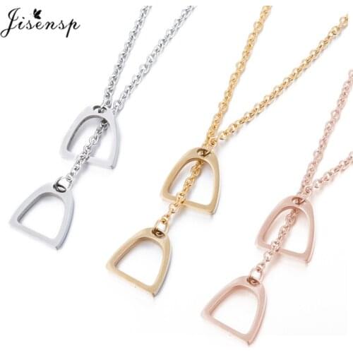 Simple Lucky Animal Horse Pendant Necklaces for Women Men Jewelry Long Chain Horseshoe Hoof Necklace Choker Gold Collier 2021