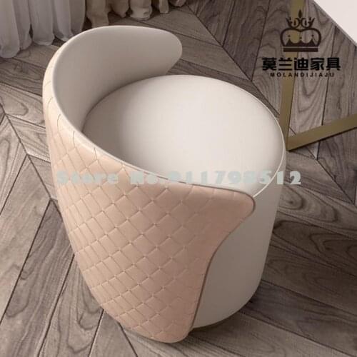 Italian style light luxury style embroidered dressing stool home bedroom entrance entrance shoe replacement stool net red high-e
