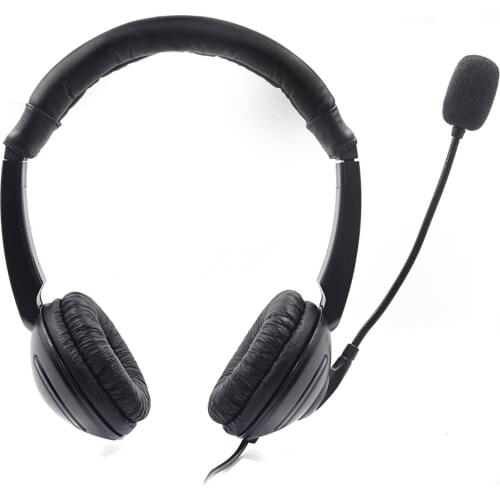 USB Wired Headphones with Noise Canceling Microphone 3.5mm Telephone Operator Headphone for Call Center Computer Headset