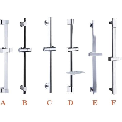 Stainless Steel Sliding Shower Bar for Hand Shower Height Adjustable Wall Mounted with Bracket Holder Slide Bar Chrome Polished