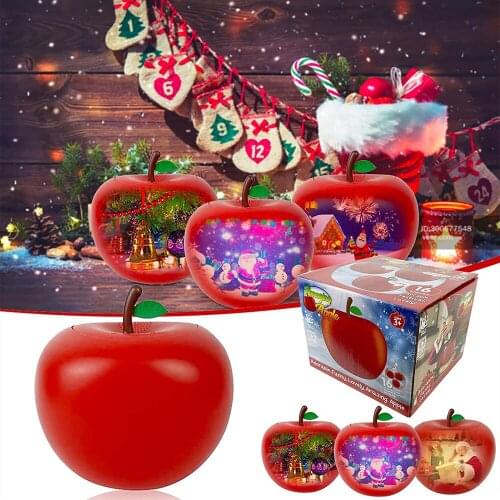 Christmas Talking Animated Apples with Built-in Projector Speaker Audio Flash Projector Lamp Night Light NSV