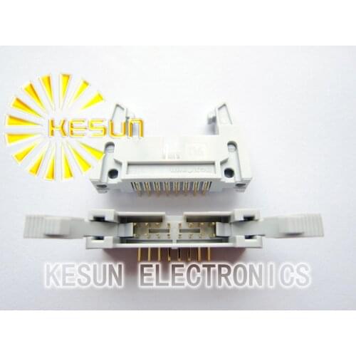 100PCS/LOT Right Angle DC2-16P 2.54mm Full Gold 3U Male Box Header With Ear High quality