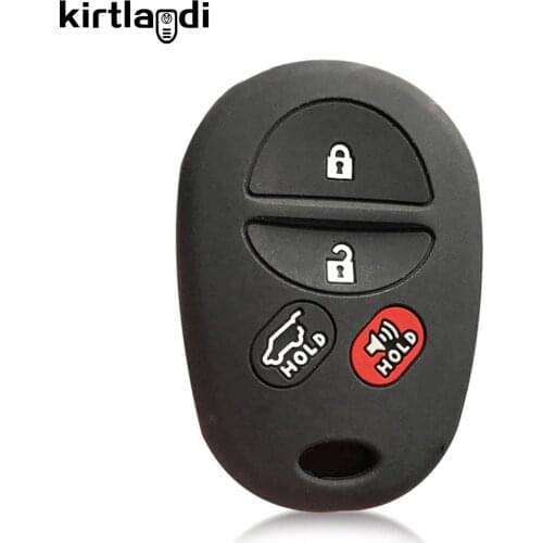Kirtlandi Silicone Key Holder Keychain Accessories for Toyota Sienna SE XLE 2020 2004 2008 2009 4 Button Car Key Case Cover Skin