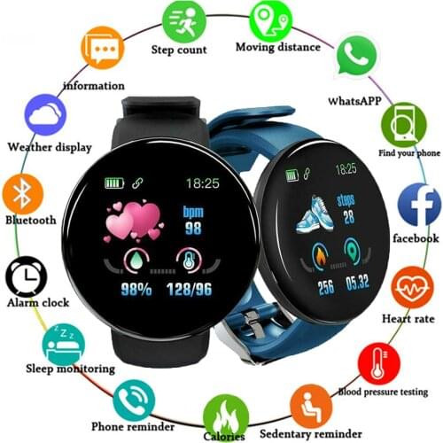 Smart Watch Men Blood Pressure Round Smartwatch Women Waterproof Sport Heart Rate Fitness Tracker Watches for IPhone Android IOS