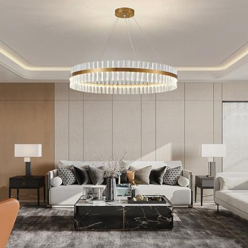 Modern living room LED ceiling lamp bedroom chandelier dining hall noble LED crystal chandelier lighting