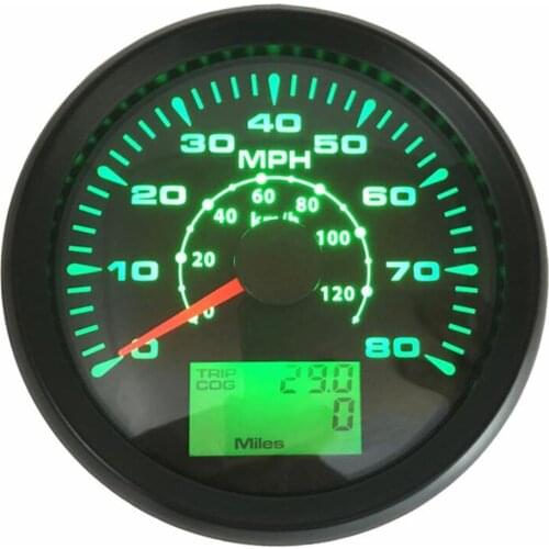 1pc 85mm GPS Speedometers 0-80MPH Auto Speed Odometers Trip Gauges Cog 0-120km/h Kilometer Devices with 8 Kinds Backlight Color