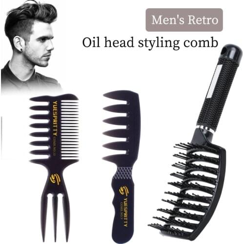 High quality retro oil hair comb scalp massage comb tangled magic brush beard comb professional salon hair styling tool