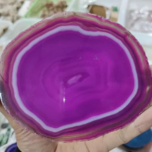 1PC 12-14cm Natural Quartz red Agate Slices geode polishing Reiki gathering healing