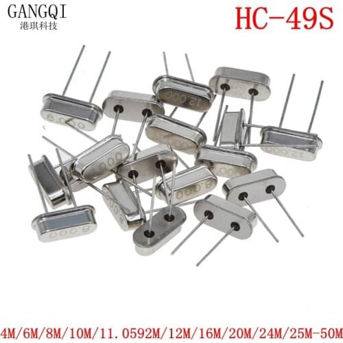10pcs hc-49s 16MHz Oscillator quartz resonator HC49S 49S 4Mhz 6Mhz 8Mhz 12Mhz 16Mhz 20Mhz 24Mhz 4.000mhz 8.000mhz