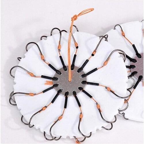 2pcs/Lot Carp Bait Fishhooks for Fishing Flap Explosion String Hook Prevent Winding PE Lines With Hose Carbon Steel Hooks Pesca