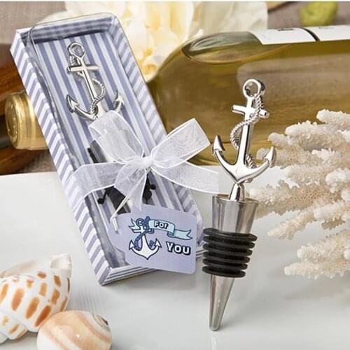 20pcs Wedding Favor Gift and Giveaways for Man Guest -- Nautical Themed Anchor Wine Bottle Stopper Party Souvenir