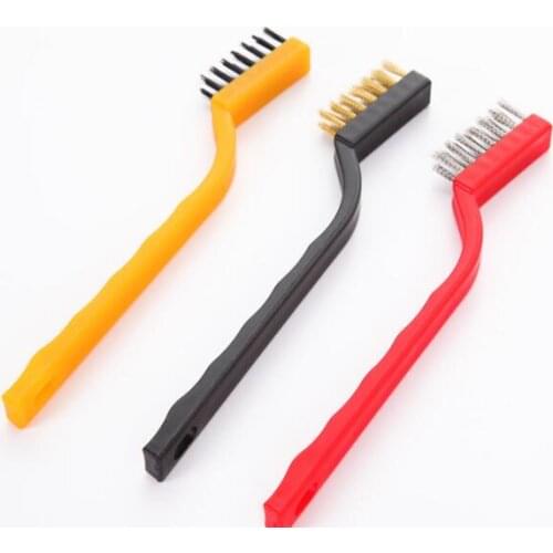3 Pcs/lot Household Multi-functional Cleaning Brush Iron Copper Fiber Kitchen Gas Stove Computer Keyboard Cleaning Brush LF 242
