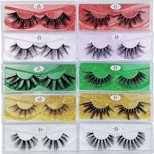 Wholesale 3d Mink Lashes 4/40/50/100pcs Mink Eyelashes Natural false Eyelashes messy fake Eyelashes Makeup False Lashes In Bulk