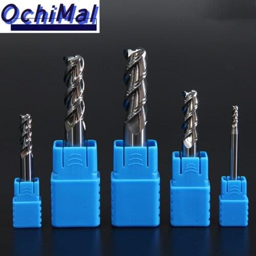 5PCS Aluminum Copper Wood Cutter Endmill HRC50 3 Flute Cnc Milling Tools Tungsten Steel Milling Cutter End Mill 1mm 2mm 3mm 4mm