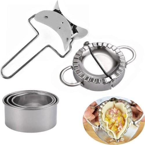 5pcs Dumpling Mold Ravioli Dough Pastry Tool Cutter Pie Stainless Steel Dumpling Maker Mould Kitchen Tools Cooking Cooker Mould