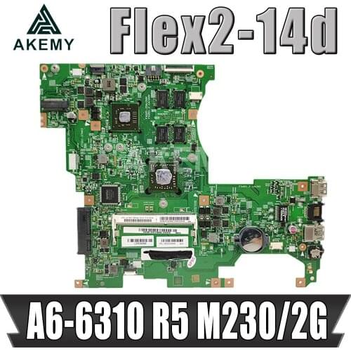 Akemy NEW Brand LF145M MB 13287-1 448.00Y02.0011 For lenovo FLEX 2-14D Flex2-14d motherboard A6-6310 CPU R5 M230/2G GPU