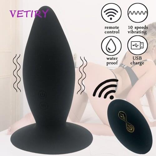 VETIRY Wireless Remote Anal Vibrator Anal Plug Butt Plug Sex Toys for Women Men Silicone Prostate Massager G-spot Stimulator