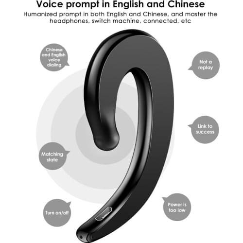 Y12 Wireless Bluetooth Headphone Earphone Exquisit Earbuds Hook Headset Handsfree Bone Conduction Earphones Headphones With Mic