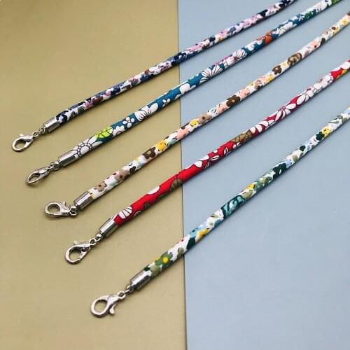 Colorful Flower Face Mask Lanyard Handy Convenient Holder Rope Anti-lost Anti-drop Mask Hanging Neck Rop Halter Ropes
