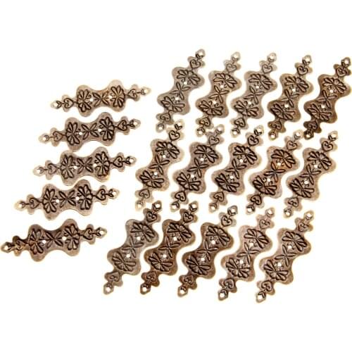 20Pcs 56*20mm Antique Decorative Jewelry Box Corner Feet Leg Wooden Case Corner Protector Furniture Fittings