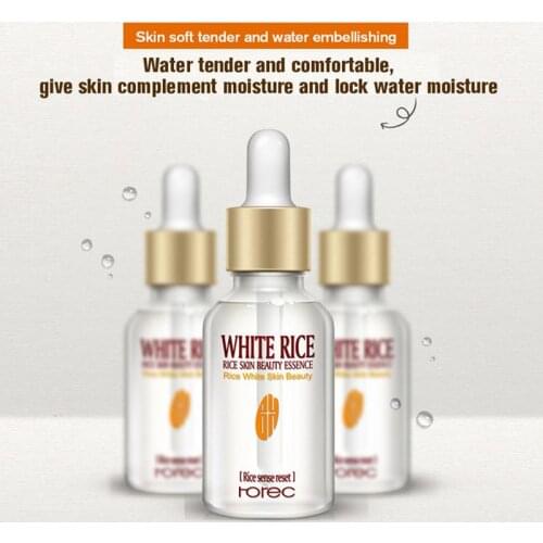 White Rice Beauty Essence Extract Moisturizing Hyaluronic Acid Vitamins Serum Facial Skin Care Anti Wrinkle Anti Aging Collagen