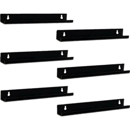 J60A 6 Pack Records Storage Acrylic Floating Shelf Album Vinyl Record Storage Rack Holder Acrylic Wall Shelf for Magazines