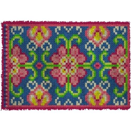 Latch Hook Rug Mandala Type H Plush Tapestry Kits Crochet Cushion Mat DIY Carpet Rug Home Decor Thick Yarn Arts & Crafts