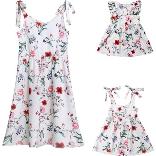Citgeett Summer Mother and Daughter Matching Girls Floral Outfit Clothes Dresses