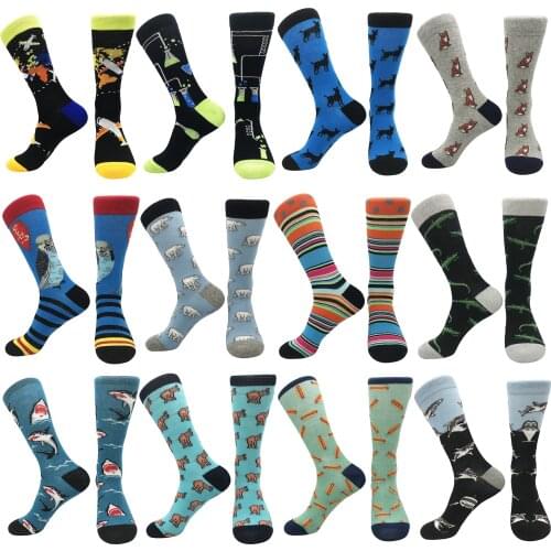Fashionable man interesting socks lady personality cartoon socks street skateboard tube socks student stockings