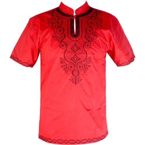 Islam t-shirt Ethnic Embroidery Clothes Mens Attire Dashiki Tops African Wedding Wear Short Kaftan man shirt