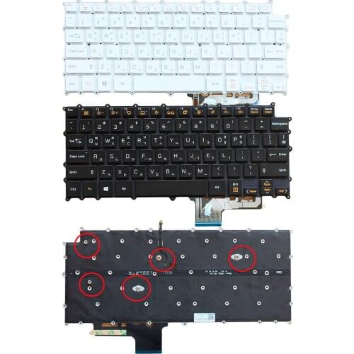 New Korean Black/White Backlit Laptop Keyboard for Gram LG 13Z980 14Z90N