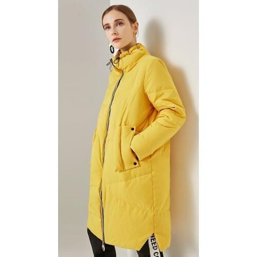 New fashion fluffy warm hooded oversize real down parkas coat female winter bread style longer stars warm thick jacket F318