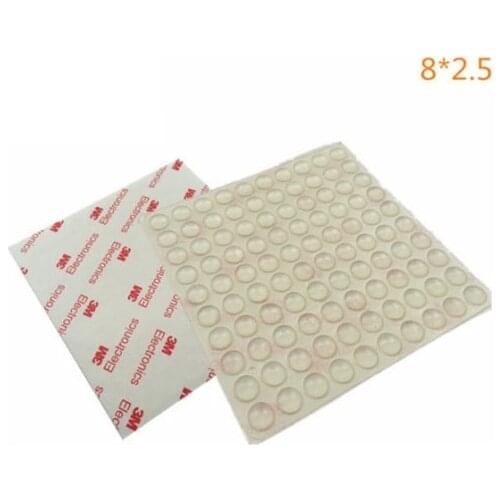 Wholesale 100Pcs Silicone Transparent Balls Feet Bumpons 8mm Round Self Adhesive Anti Slip Circle For Glass Furniture Crystal